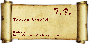 Torkos Vitold névjegykártya